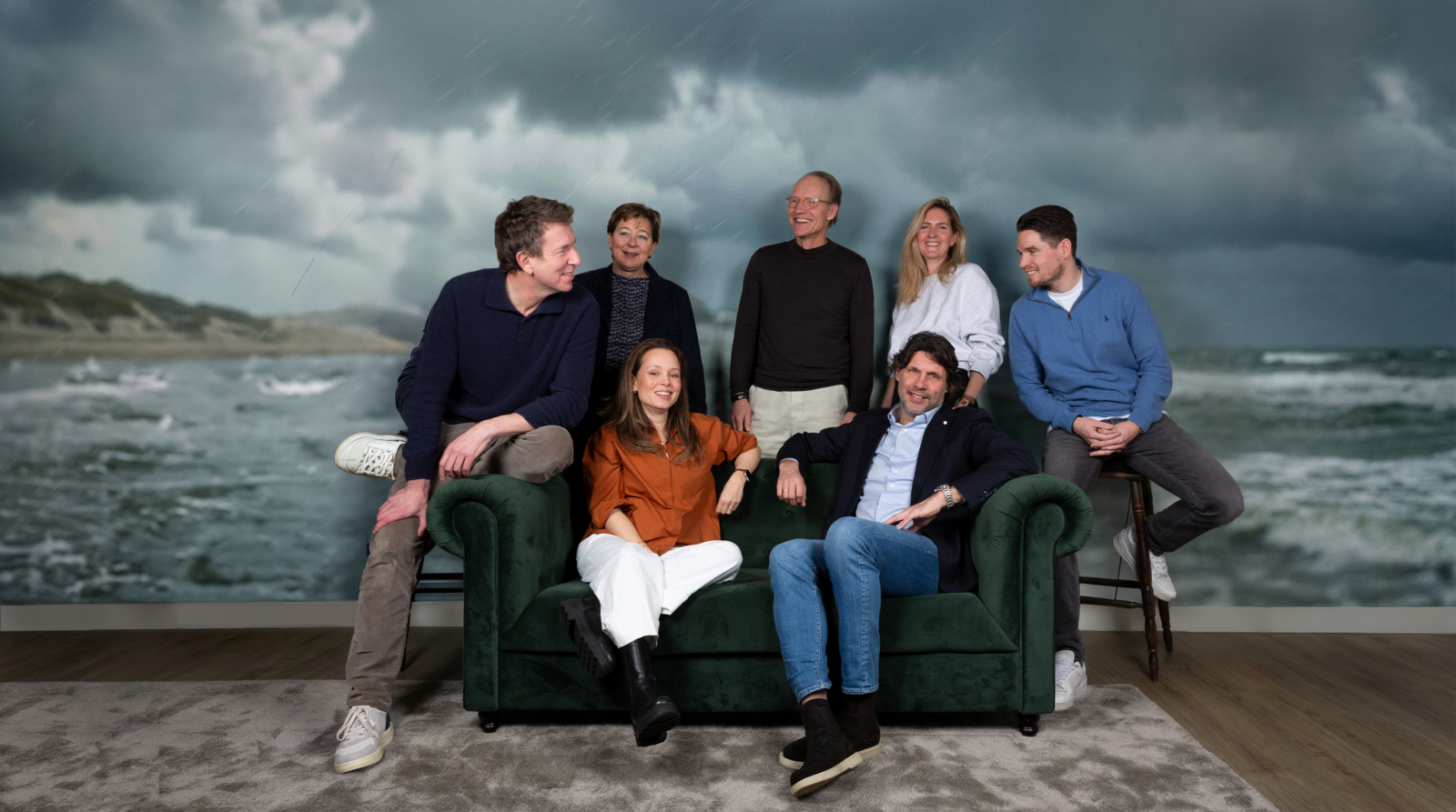 Groepsfoto Ztorm-founders en Zorm-medewerkers